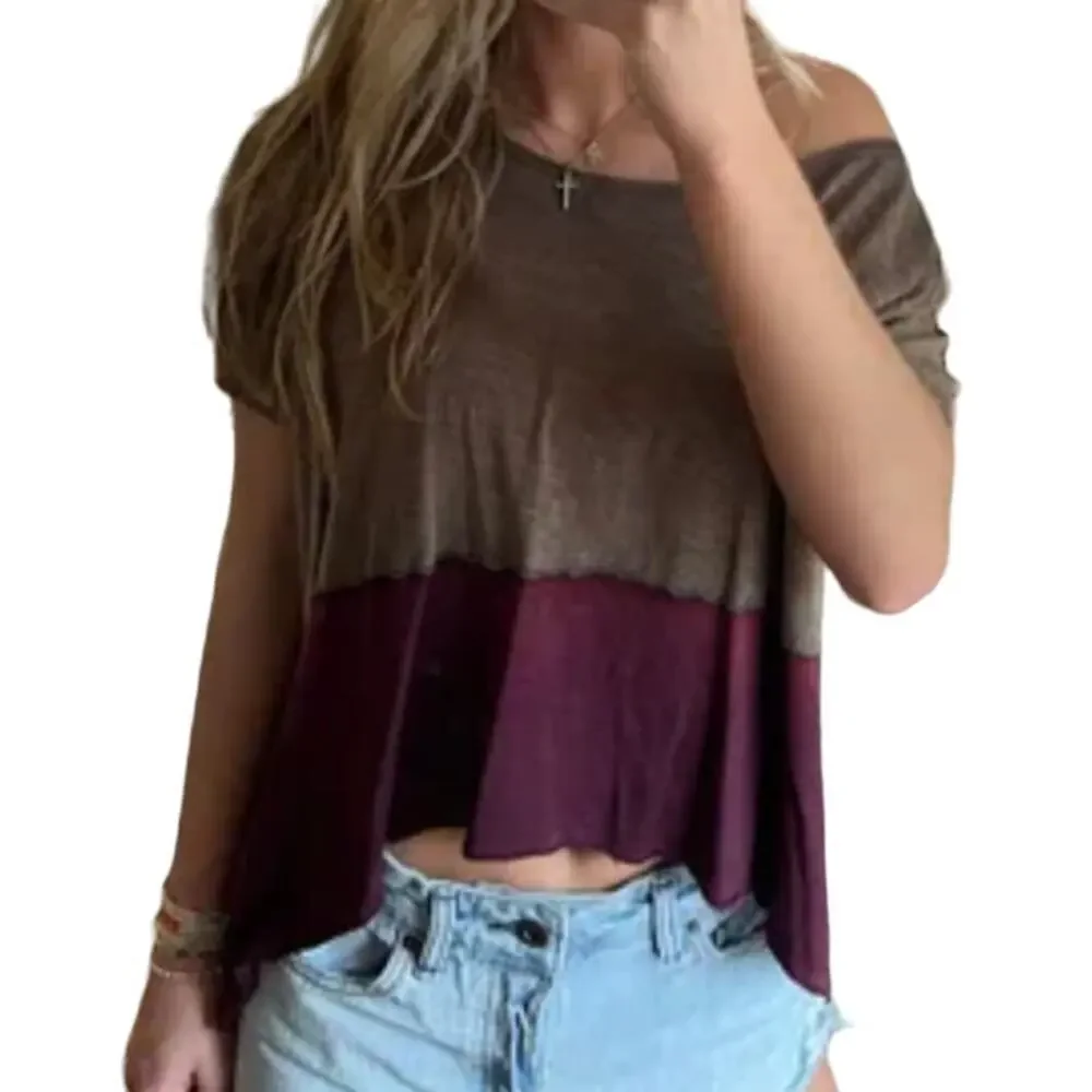 Free People We the Free Midnight Color Block Tee